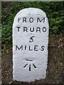 Old Milestone, Former A390, Truck Hill, West of Probus