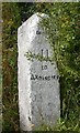 Old Milestone by the A35, Miles Cross