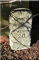 Old Milestone, A354, Salisbury Road, Pimperne