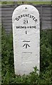 Old Milestone by the A31, west of Lambs Green