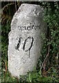 Old Milestone by the B3075, Chitten Hill, south of Park Corner