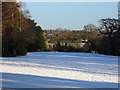 SK3033 : Snow-covered fairway at Pastures Golf Club by Ian Calderwood