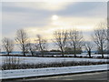 A wintry scene in Saltney Ferry