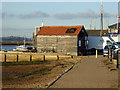 Shed at shore end of pier, West Mersea