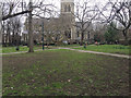 Paths crossing, Churchyard of St Giles, Camberwell, south London