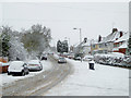 Snow on Mount Road in Penn, Wolverhampton