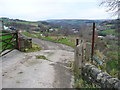 Sowerby Bridge FP69 at entrance to Little Wood Lane Farm