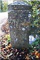 Benchmark on parapet of Sor Brook bridge, Bloxham Road