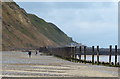 TG1743 : Sea defences and beach near Sheringham by Mat Fascione