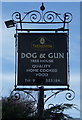 Sign for the Dog & Gun, Carlton Miniott