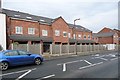 SE5308 : Terrace of houses under construction, Adwick le Street by Christine Johnstone