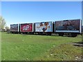 Adverts on railway trucks, East Float, Birkenhead