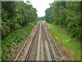 SU9650 : Railway towards Guildford by Robin Webster