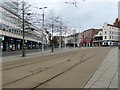 SK5739 : Old Market Square, Christmas Day in the afternoon by Alan Murray-Rust