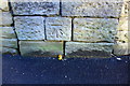 Benchmark on Spring Gardens Lane wall near Cliffe Castle Depot