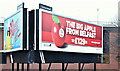 J3473 : Norwegian Airlines "Big Apple" poster, Belfast (December 2017) by Albert Bridge