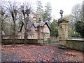 West Lodge to Matfen Hall & Gates, gatepiers and screen walls to West of Matfen Hall