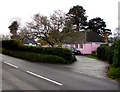 Pink bungalow in Abergavenny