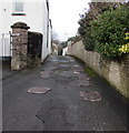 Patched surface on a side road in Abergavenny