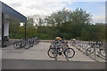 SU1585 : Bike park, Swindon Station by N Chadwick