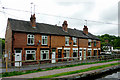 Terraced cottages near Denford in Staffordshire