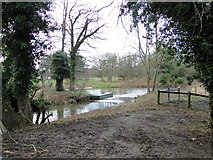 TL9580 : The weir on the River Little Ouse at Knettishall by Adrian S Pye