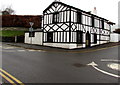 SO3014 : Black and white house on an Abergavenny corner by Jaggery