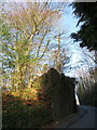 Abutment of former mineral tramway bridge in Llanharan