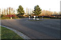 Green Lane roundabout and car park entrance