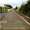 South along Kilgetty railway station platform, Pembrokeshire