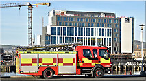 J3474 : Fire appliance, Queen's Quay, Belfast - January 2018(2) by Albert Bridge