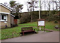 ST1783 : Bench and noticeboard near public toilets, Parc Cefn Onn, Lisvane, Cardiff by Jaggery