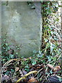 OS benchmark - Rhydyfelin, slate gatepost at roadside