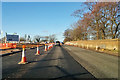 Road works on A5, Towcester