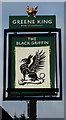 Black Griffin name sign, Church Road, Lisvane, Cardiff