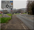 Directions sign alongside the A48 Chepstow Road near Langstone