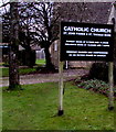 SP2511 : Catholic church information board, Burford by Jaggery