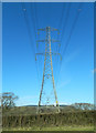 ST0280 : Pylon beside the Brynsadler to Llanharry road by John Lord