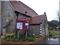 All Saints church, Sanderstead: noticeboard by the porch