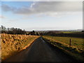 Unclassified road heading downhill to Flocklones