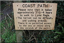 SY2690 : South West Coast Path Sign by Nigel Mykura