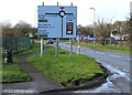 Directions sign alongside Carmarthen Road, Kilgetty