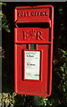 Close up, Elizabeth II postbox on High Road, Everthorpe