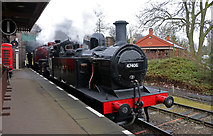 SK5416 : Quorn and Woodhouse Station - first passenger train of the day by Chris Allen