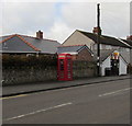 Red phonebox, Hawarden Road, Caergwrle, Flintshire