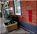 Victorian postbox in the wall of Wrexham General station