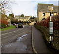 Old-style bus stop sign in Fulbrook, West Oxfordshire