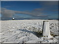 NS6182 : Weather radar and trig pillar on Holehead by Alan O'Dowd