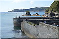 SX0351 : Charlestown Harbour Walls by N Chadwick