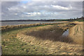 TQ9296 : River Crouch path looking north west by Robert Eva